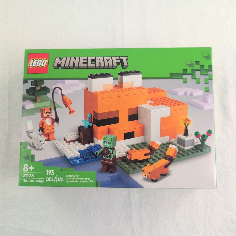 Lego Minecraft The Fox Lodge New & Sealed In Box 193 Pcs Age 8+
